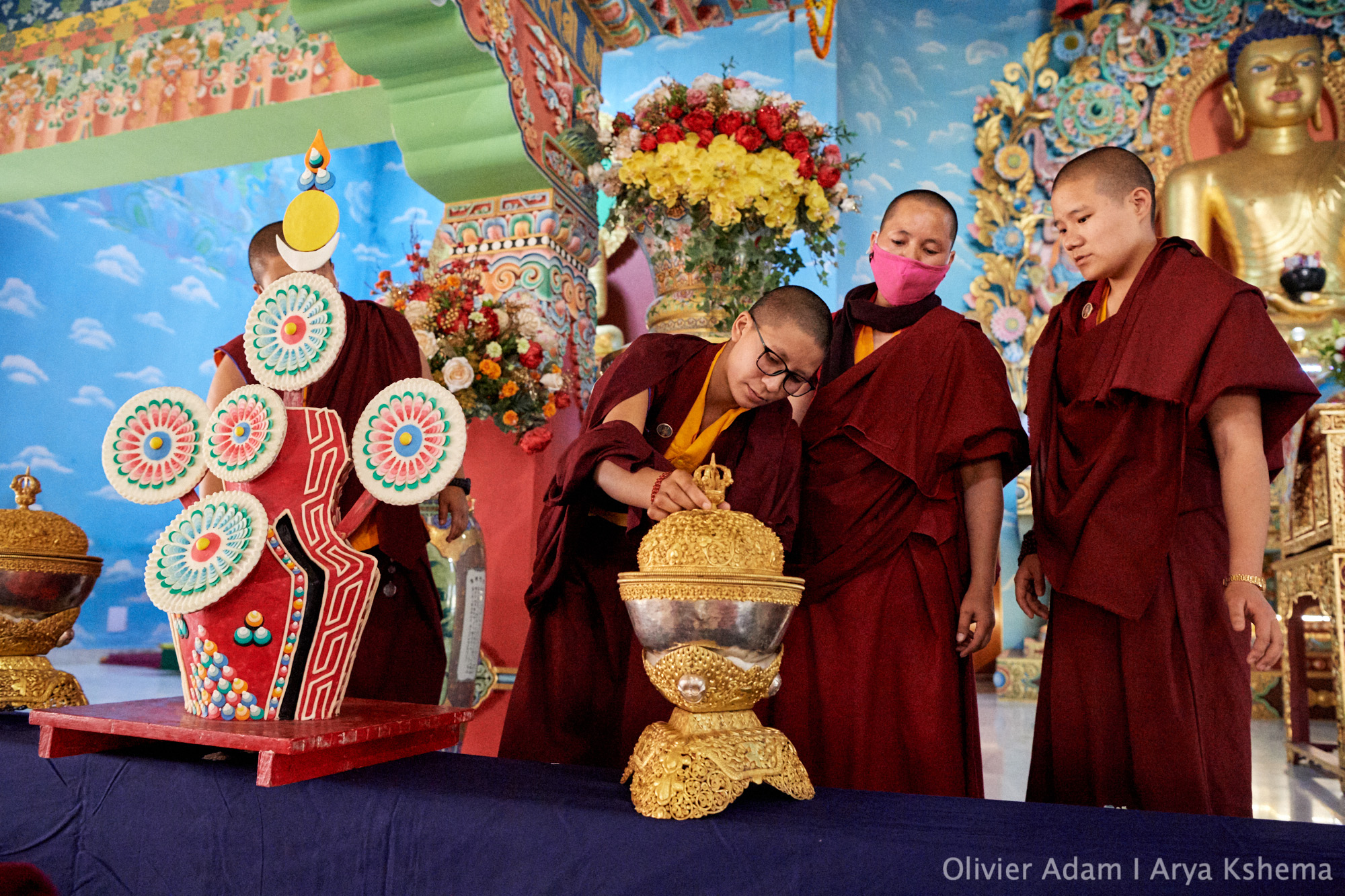 Photo Story: Losar Preparations Underway at the Arya Kshema Winter Gathering